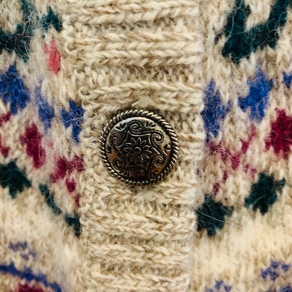 Vintage Eddie Bauer Norwegian Cardigan Sweater Norway Size Medium - Picture 10 of 10